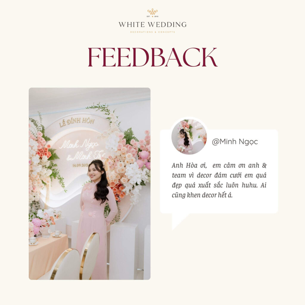 Feedback danh gia dich vu cuoi planner tphcm White Wedding 12
