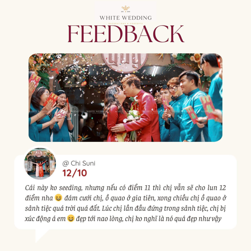 Feedback danh gia dich vu cuoi planner tphcm White Wedding 4