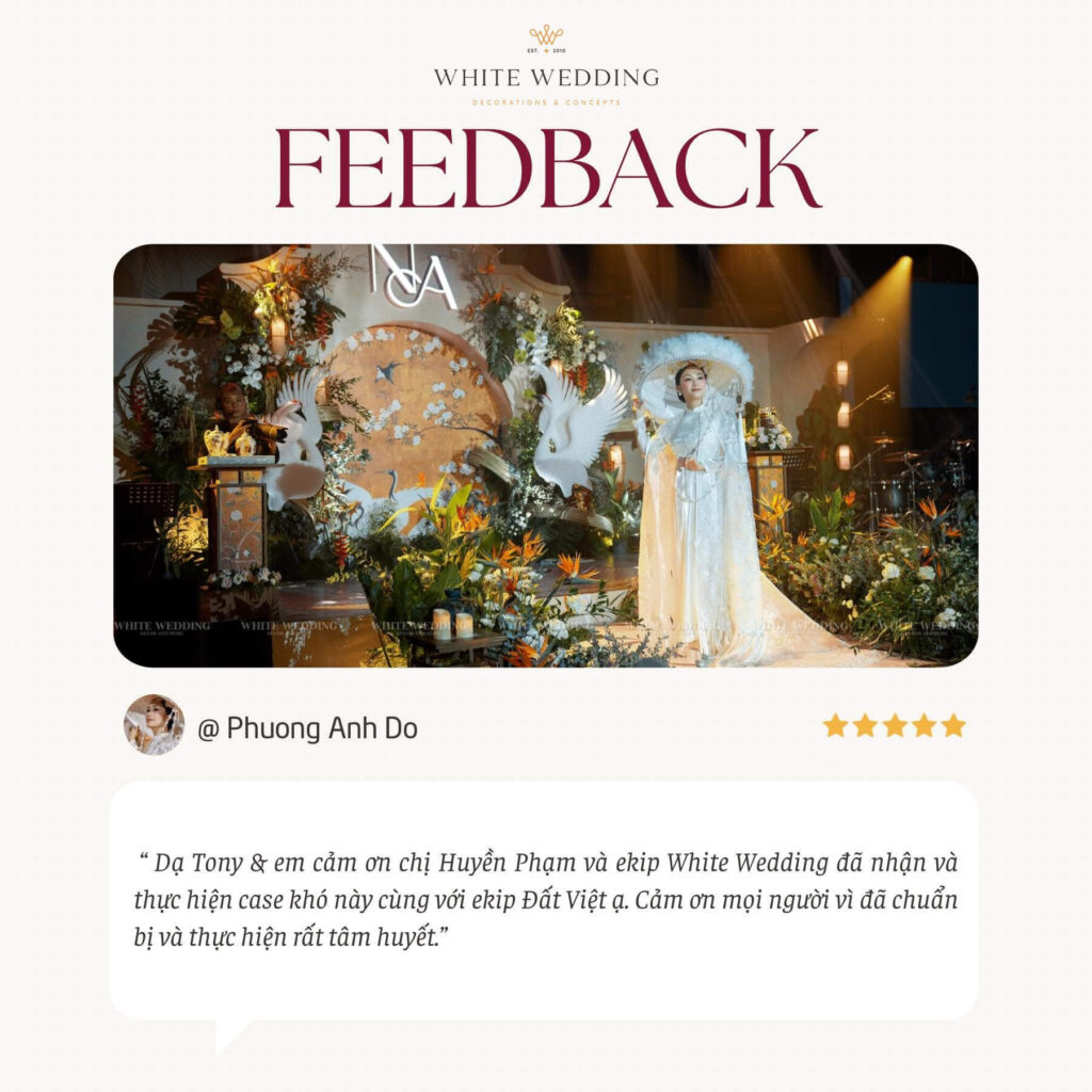 Feedback danh gia dich vu cuoi planner tphcm White Wedding 5