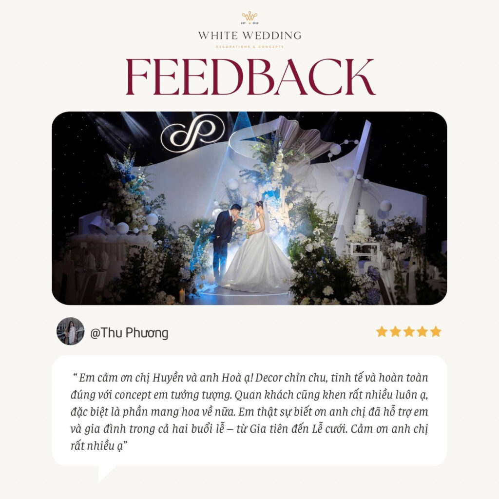 Feedback danh gia dich vu cuoi planner tphcm White Wedding 8