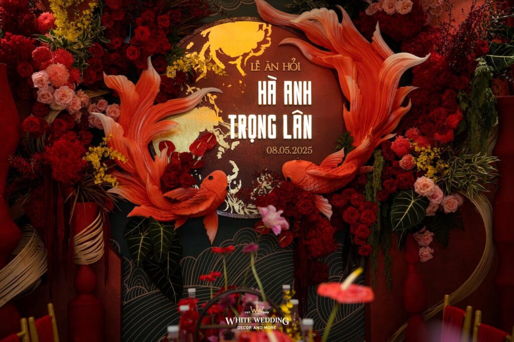 Nghệ Thuật Bài Trí Lễ Ăn Hỏi Tại Tư Gia: Giao Thoa Truyền Thống Và Hiện Đại 2 trang tri gia tien le an hoi 16