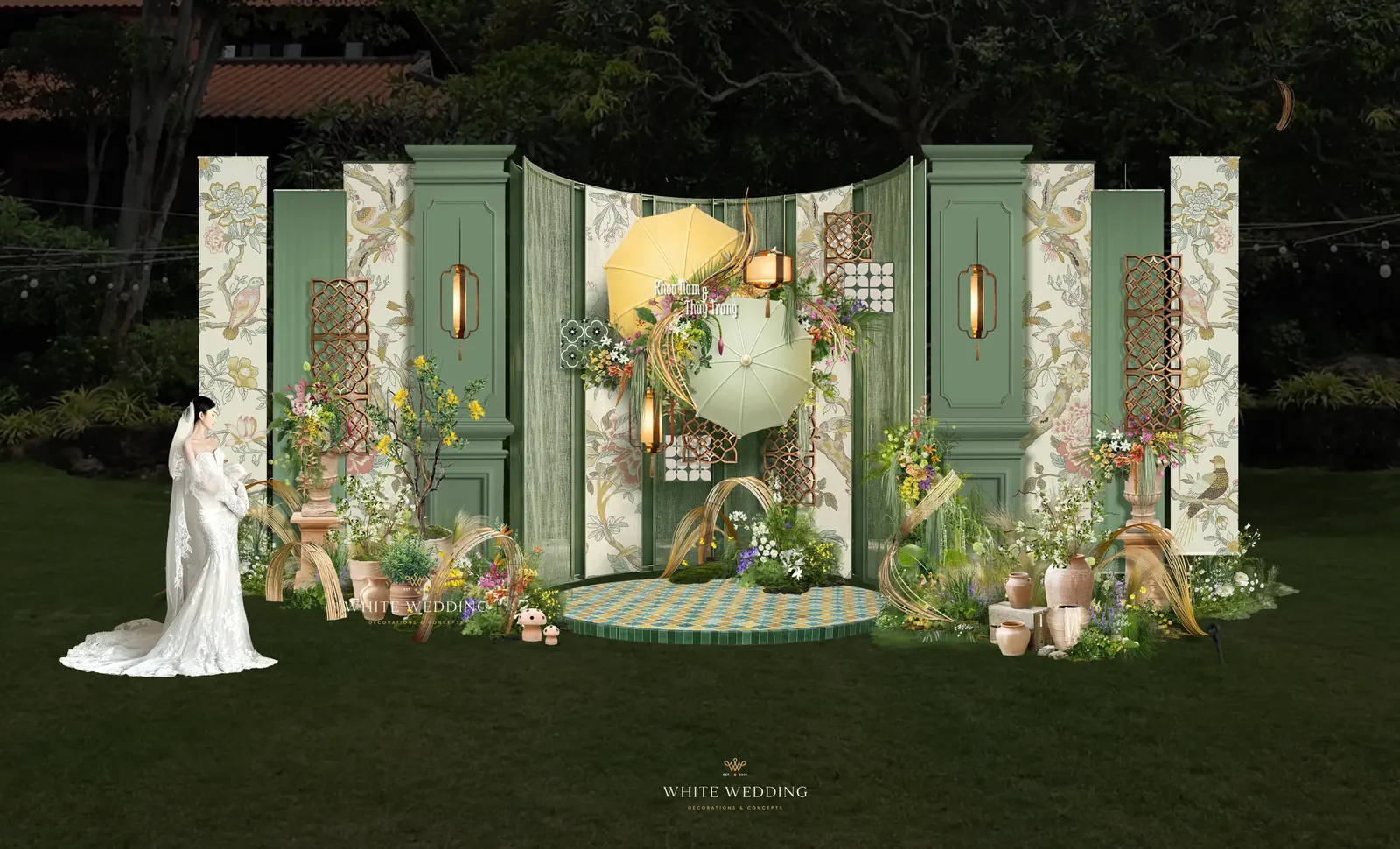 Backdrop — hệ vách sage đối xứng có đôi có cặp