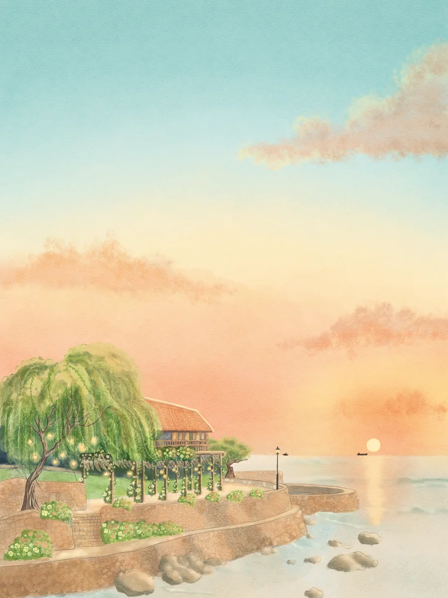 Hoàng hôn trên Bình An Village